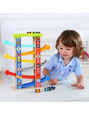 TOOKY TOY Spalvingas nusileidimo takas automobiliams