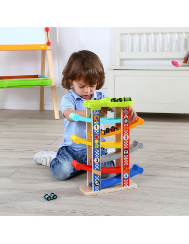 TOOKY TOY Spalvingas nusileidimo takas automobiliams