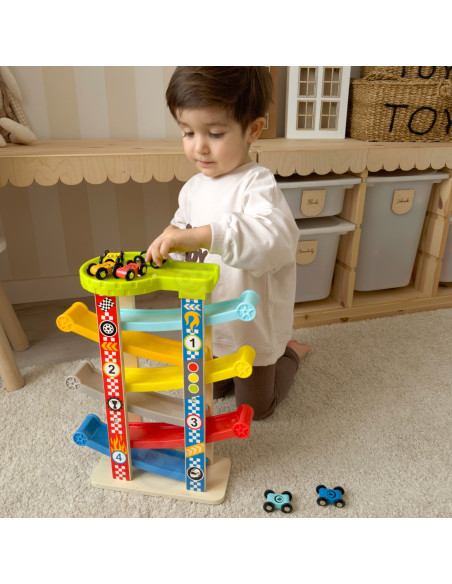 TOOKY TOY Spalvingas nusileidimo takas automobiliams