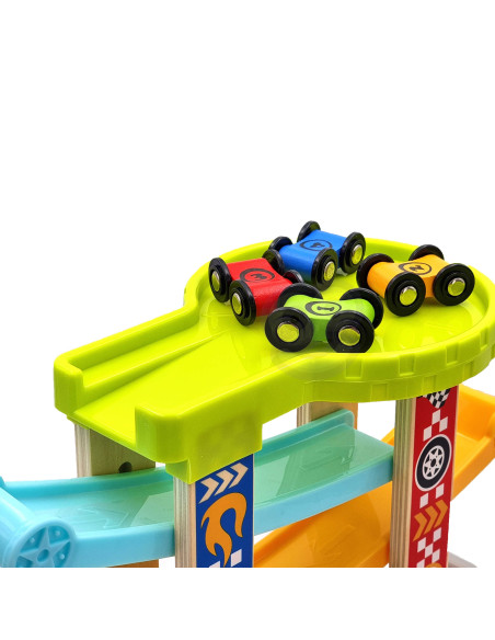 TOOKY TOY Spalvingas nusileidimo takas automobiliams