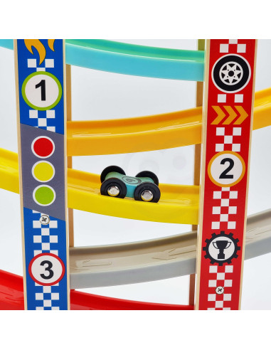 TOOKY TOY Spalvingas nusileidimo takas automobiliams