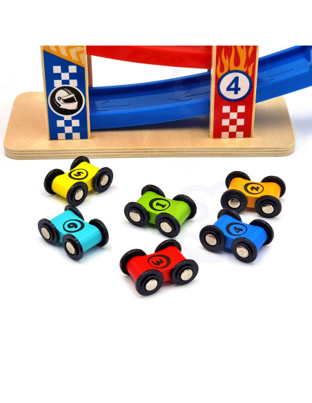 TOOKY TOY Spalvingas nusileidimo takas automobiliams