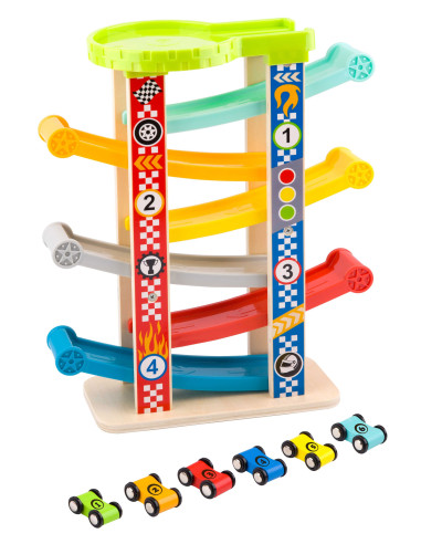 TOOKY TOY Spalvingas nusileidimo takas automobiliams
