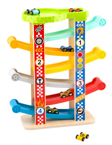 TOOKY TOY Spalvingas nusileidimo takas automobiliams