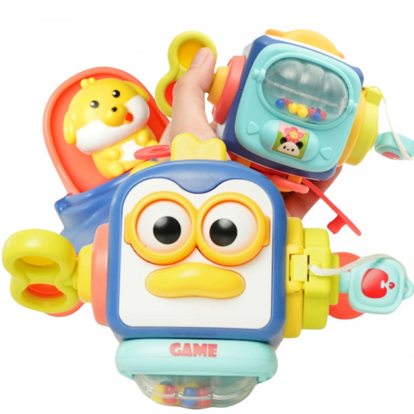 WOOPIE Pingvinas Montessori sensorinis kamuolys 6in1 WOOPIE Pingvinas Montessori sensorinis kamuolys 6in1