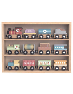 TOOKY TOY Wooden Magnetic Carriages