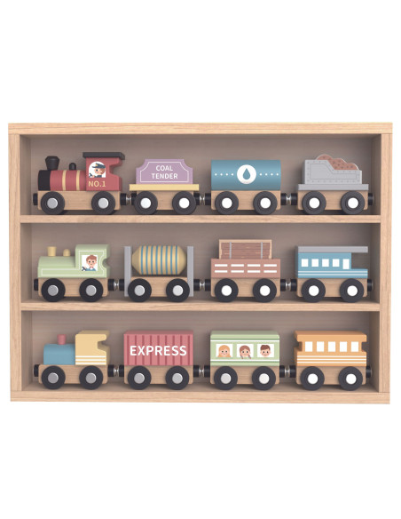 TOOKY TOY Wooden Magnetic Carriages