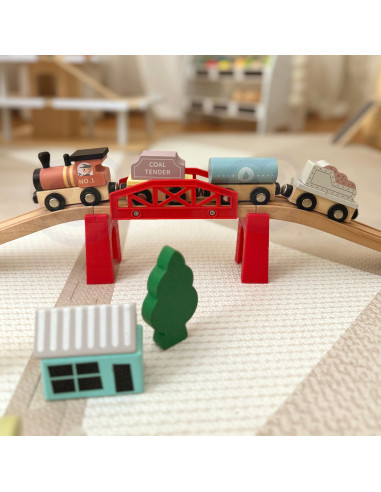 TOOKY TOY Wooden Magnetic Carriages