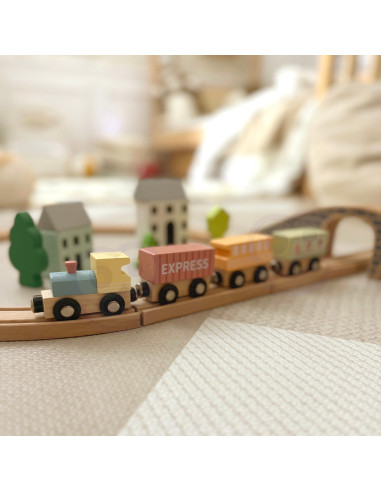 TOOKY TOY Wooden Magnetic Carriages