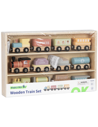 TOOKY TOY Wooden Magnetic Carriages