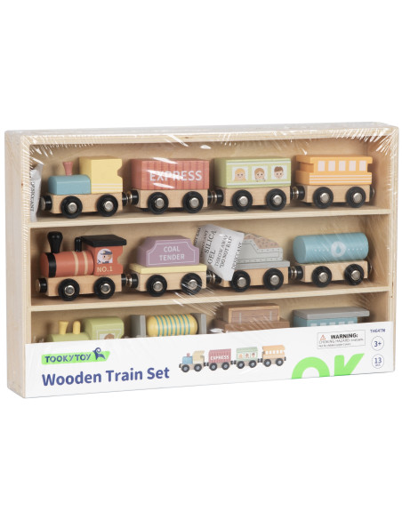 TOOKY TOY Wooden Magnetic Carriages