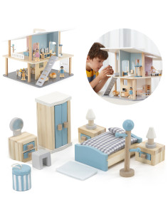 VIGA PolarB Dollhouse Bedroom Furniture Set