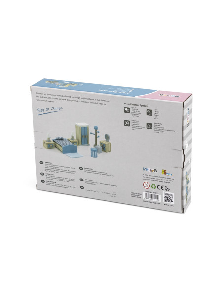 VIGA PolarB lėlių namelio miegamojo baldų komplektas