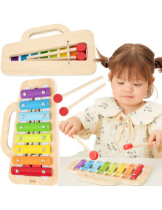 VIGA Cymbals Wooden Xylophone – Discover Your Little One's Musical Talent!