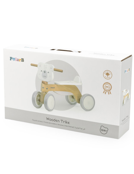 VIGA PolarB Medinis poliarinis meškinas su minkštais ratukais
