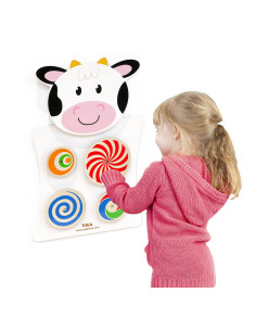 VIGA Wooden Manipulative Board Cow FSC Montessori Certificate 2
