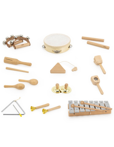 VIGA Wooden Music Board Set of 12 Percussion Instruments