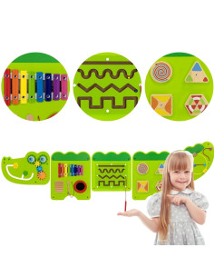 VIGA Crocodile Manipulative Sensory Board FSC Montessori Certificate