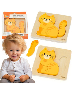 VIGA Wooden Puzzle - Ginger Kitten