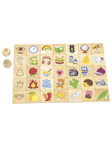 VIGA Educational Game Sorting Senses Puzzle 37 pcs Montessori
