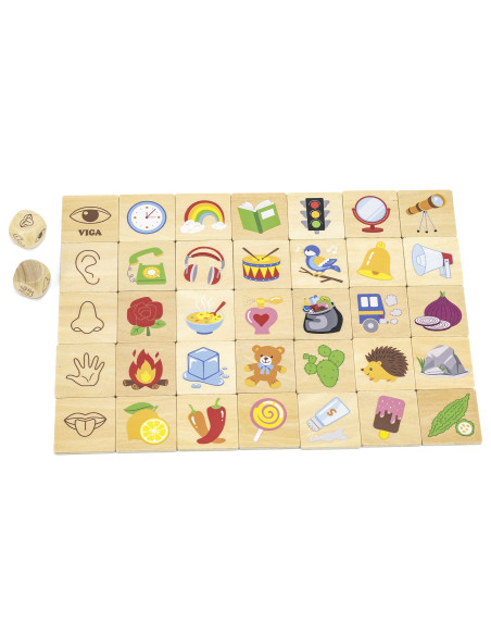 VIGA Educational Game Sorting Senses Puzzle 37 pcs Montessori