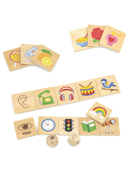 VIGA Educational Game Sorting Senses Puzzle 37 pcs Montessori