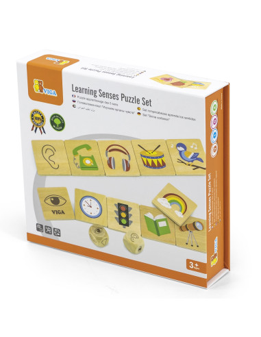 VIGA Educational Game Sorting Senses Puzzle 37 pcs Montessori