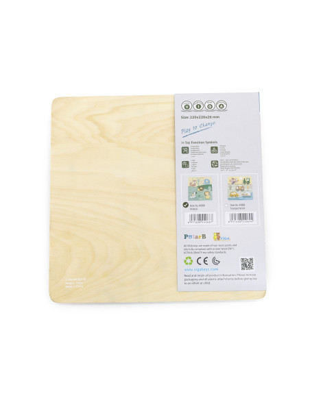VIGA PolarB Wooden Puzzle Animals with Pins