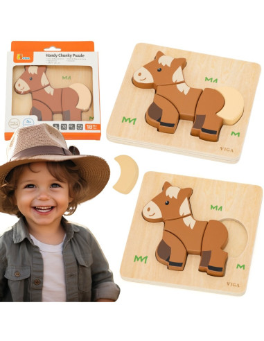 VIGA Wooden Puzzle - My Friend the Horse