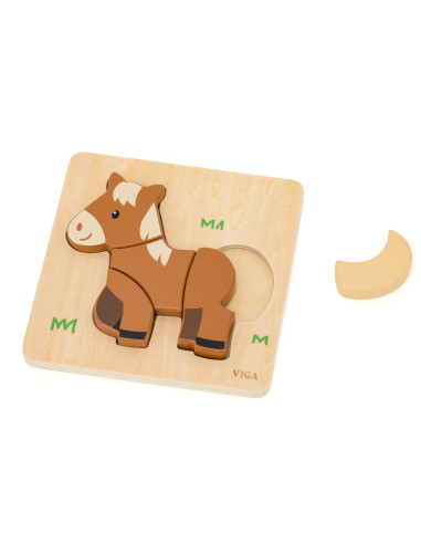 VIGA Wooden Puzzle - My Friend the Horse