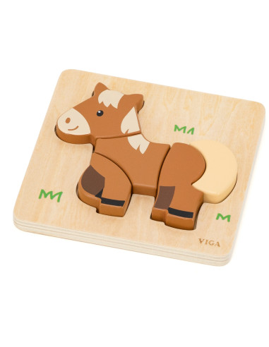 VIGA Wooden Puzzle - My Friend the Horse