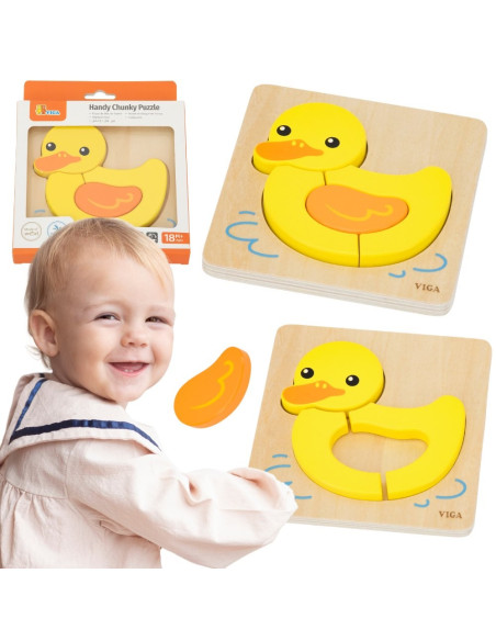 VIGA Wooden Puzzle - Cute Duck