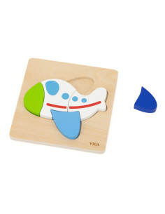 VIGA Wooden Puzzle – Colorful Airplane 2