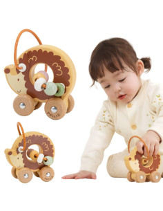 VIGA Bead Maze on Wheels – Hedgehog 12M+