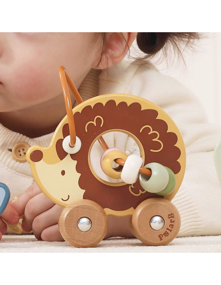 VIGA Bead Maze on Wheels – Hedgehog 12M+