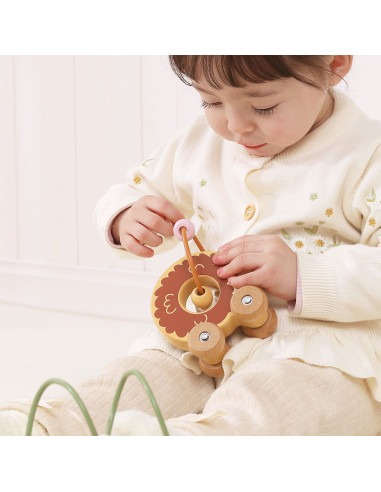 VIGA Bead Maze on Wheels – Hedgehog 12M+