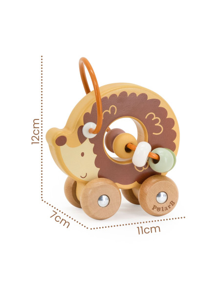 VIGA Bead Maze on Wheels – Hedgehog 12M+