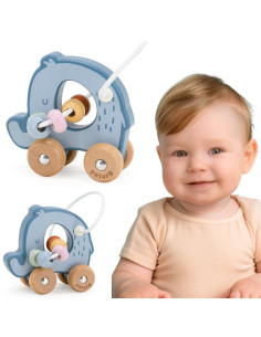 VIGA Bead Maze on Wheels - Elephant 12M+