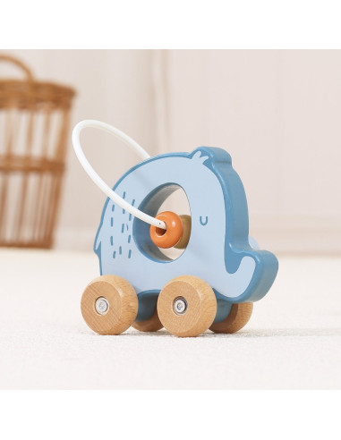 VIGA Bead Maze on Wheels - Elephant 12M+