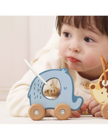 VIGA Bead Maze on Wheels - Elephant 12M+