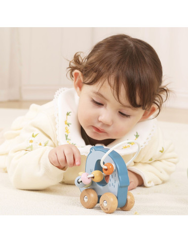 VIGA Bead Maze on Wheels - Elephant 12M+