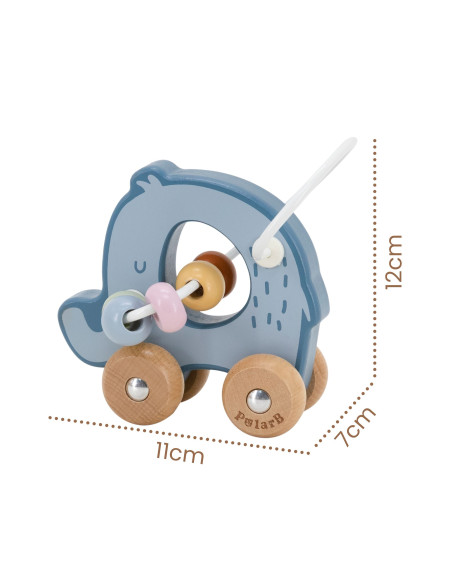 VIGA Bead Maze on Wheels - Elephant 12M+