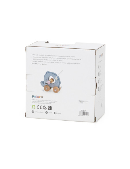 VIGA Bead Maze on Wheels - Elephant 12M+