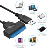 SATA to USB 3.0 / 2.0 kabelis 2,5 inch HDD, SSD diskų pajungimui per USB 3.0 / 2.0