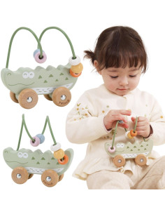 VIGA Bead Maze on Wheels - Crocodile 12M+