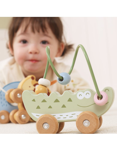 VIGA Bead Maze on Wheels - Crocodile 12M+