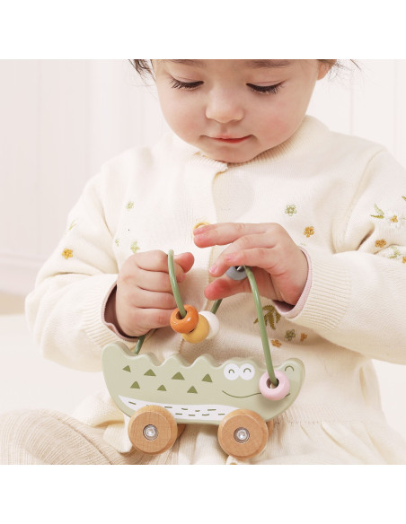 VIGA Bead Maze on Wheels - Crocodile 12M+