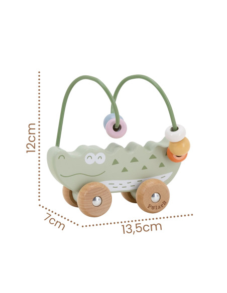 VIGA Bead Maze on Wheels - Crocodile 12M+