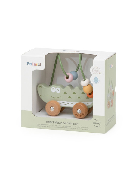 VIGA Bead Maze on Wheels - Crocodile 12M+