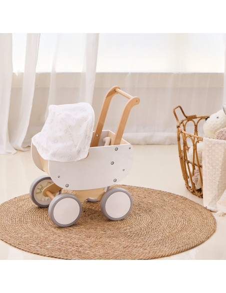 VIGA Wooden Doll's Pram with Gondola